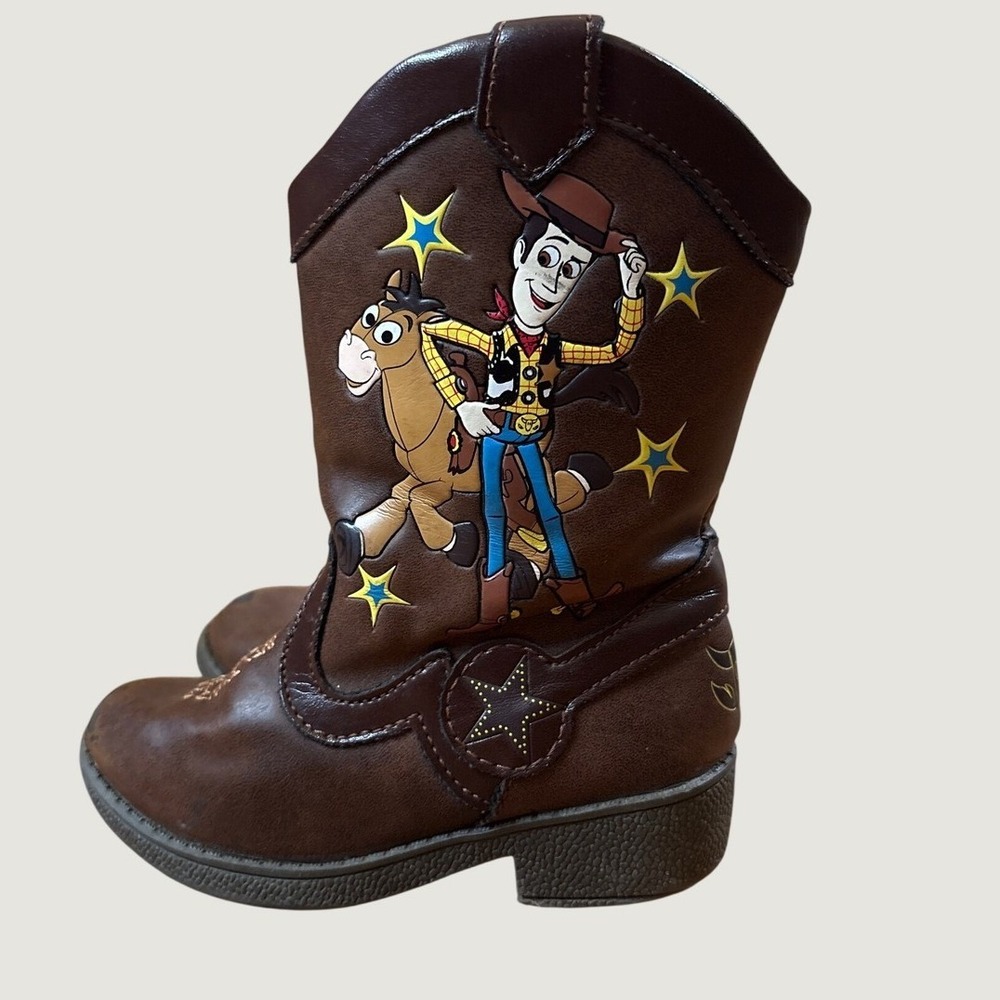 Disney Toy Story Cowboy Boots Kids Brown Woody Bullseye Western SIZE 6